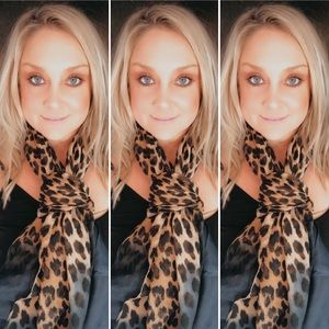 🛼Leopard Print & Navy Scarf Full Wrap Size